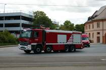 BASF Werksfeuerwehr Mercedes Benz Actros Schaumlöschfahrzeug am 18.08.21 in Ludwigshafen