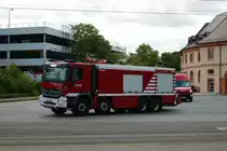 BASF Werksfeuerwehr Mercedes Benz Actros Schaumlöschfahrzeug am 18.08.21 in Ludwigshafen