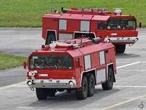 Mitte August 2021 konnte ich in Neubrandenburg diese beiden FAUN 22.30/45V Flugfeldlöschfahrzeuge 3500 Liter ablichten.