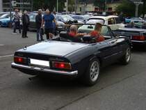 Heckansicht eines Alfa Romeo Spider der zweiten Serie. Start zum 8. Saarner Oldtimer Cup am 22.08.2021.