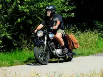 PUCH 250TF, in rasanter Fahrt anlässlich der Wadholz-Classic-2018; 180715