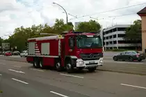 BASF Werksfeuerwehr Mercedes Benz Actros Schaumlöschfahrzeug am 18.08.21 in Ludwigshafen