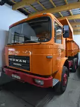 Mitte August 2021 war im DDR-Museum Dargen dieser rumänische Roman Diesel 19.215 DFK Muldenkipper zu sehen.