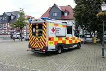 DRK OV Usingen neuer VW Crafter RTW am 28.08.21 bei der Fahrzeugvorstellung