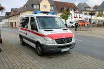 DRK OV Usingen Mercedes Benz Sprinter MTW am 28.08.21 bei der Fahrzeugvorstellung