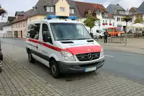 DRK OV Usingen Mercedes Benz Sprinter MTW am 28.08.21 bei der Fahrzeugvorstellung