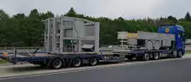 =DAF XF-Sattelzug von SCHULTE-LINDHORST-Spezialtransporte rastet im Juni 2021 an der A 7