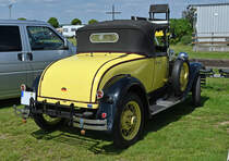 Ford A Roadster Rückansicht am Flugplatz Müggenhausen - 30.05.2021