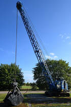 Ein Exponat der Ausstellung im DDR-Museum Dargen ist dieser NOBAS UB 1212 Seilbagger. (August 2021)