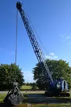 Ein Exponat der Ausstellung im DDR-Museum Dargen ist dieser NOBAS UB 1212 Seilbagger. (August 2021)