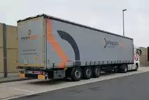 =MAN-Sattelzug von PROFISPED steht auf der Rastanlage Grossenmoor im Juni 2021