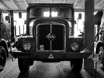 Teil der Ausstellung im DDR-Museum Dargen ist dieser IFA H6 Muldenkipper. (August 2021)