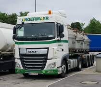 =DAF XF-Sattelzug von ANGERMAYR aus Österreich rastet im Juni 2021 an der A 7