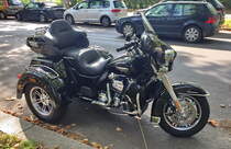 Harley-Davidson Tri Glide Ultra. Twin-Cooled 114 Motor mit 1868ccm und 88PS/65kW. Foto:Berlin, 07.09.2021