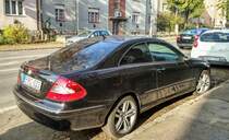 Rückansicht: Mercedes-Benz CLK (A209), aufgenommen in November, 2020.