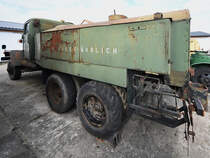 Ein Exponat der Ausstellung im DDR-Museum Dargen ist dieser IFA G5 mit Tankaufbau. (August 2021)