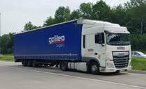 =DAF XF von GALILEO-Logistic rastet im Juni 2021 a der A 7