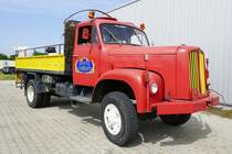 Saurer-LKW fährt für den Zirkus Lamberti, Juli 2021