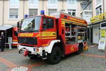 Feuerwehr Hattersheim Mercedes Benz RW am 11.09.21 bei der 112 Jahre Feier auf dem Markplatz