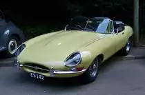 Jaguar E Type Cabrio, aufgenommen beim Oldtimertreffen „History Vehicles“ in Lasauvage(L). 05.09.2021