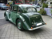 Heckansicht eines MG YA Saloon aus dem Jahr 1948. Oldtimertreffen in Heiligenhaus am 12.09.2021.