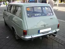 Heckansicht eines Opel Kadett A 1000 Caravan. Oldtimertreffen in Heiligenhaus am 12.09.2021.