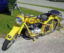 BMW R25, 247ccm und 12PS, die ersten Modelle der R25 wurden 1950 gebaut, diese fein restaurierte Maschine ist ein echter Hingucker, Aug.2021