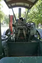 Maffei-Dampfwalze, Blick in den Führerstand, Sept. 2021