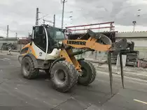 Ein Bagger, aufgenommen am Georg-Büchner-Gymnasium in Bad Vilbel. 21.09.2021 | 15:07 Uhr