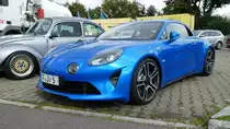 ALPINE A 110. 4-Zylinder-Mittelmotor mit 1800ccm und 252PS (187kW). Vmax 250km/h. Foto: AVUS 100, 24.09.2021