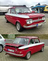 NSU Prinz 1000 TT mit 1100ccm und 53PS (40kW). Foto: AVUS 100, 24.09.2021