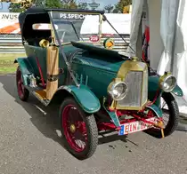 Ein Fahrzeug der BOB Automobil-Gesellschaft Berlin. Baujahr zwischen 1919 und 1925. Es wurden Motoren zwischen 800ccm und 1000ccm verbaut. Die Motoren stammten von Siemens& Halske. Foto: AVUS 100, 24.09.2021