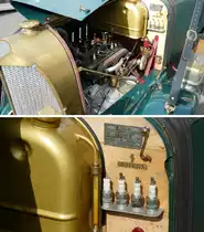 Details aus dem Motorraum eines BOB der Automobil-Gesellschaft Berlin. Baujahr zwischen 1919 und 1925. Es wurden Motoren zwischen 800ccm und 1000ccm verbaut. Die Motoren stammten von Siemens& Halske. Dieses Fahrzeug ist das Letzte erhaltene Fahrzeug. Der Wagen wurde 1993 von einer Oldtimerzeitschrift für 40000 DM erworben. (Quelle: Wikipedia.org). Foto: AVUS 100, 24.09.2021