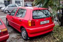 Rückansicht: VW polo Mk3. Foto: 11.2020.
