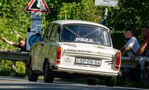 Rückansicht: Trabant 601 Rallye. Aufnahme: Bergrennen Pécs, 09.2021.