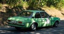 Rückansicht: 1977-er Opel Ascona. Aufnahme: Bergrennen Pécs, 09.2021.