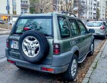 Rückansicht: Land Rover Freelander, erste Generation in November 2020.