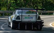 Rückansicht: BMW E46 3er Bergrennen-Ausstattung auf dem Hillclimb Pécs, 2021 (September).