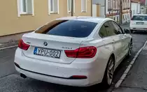 Rückansicht: BMW 4-er F36 Gran Coupé. Foto: 11.2020.