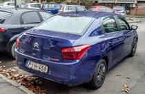 Rückansicht: Citroen C-Elysée, Facelift Modell ab 2016. Foto: 11.2020