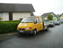 Ford Transit Doppelkabiner mit Ladepritsche am 29.04.09 in 36100 Petersberg-Marbach