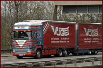 V�GEL SPEZIAL No4: SCANIA TOPLINE R500 \8/ ist am 08.04.2009 bei Hagen-S�d unterwegs.
