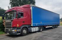 =Scania-Sattelzug rastet im Juli 2021 an der A 66