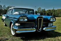 =Edsel Ranger 4-Door Sedan, Bj. 1958, V8-Motor mit 5900 ccm und einer Leistung von 303 PS.
Das Foto wurde mir dankenswerter Weise vom Besitzer des Fahrzeugs überlassen. Aufnahme: Sommer 2019