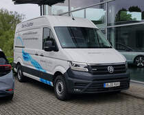 =VW eCrafter steht bei einem VW-Händler in Hünfeld, 07-2021