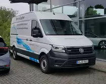 =VW eCrafter steht bei einem VW-Händler in Hünfeld, 07-2021