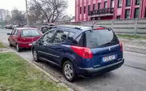 Rückansicht: Peugeot 207 SW, fotografiert in 11.2020