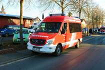 Feuerwehr Glauburg Mercedes Benz Sprinter ELW am 02.01.22 beim Bahnhof zur Wasserversorgung einer Dampflok