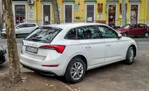 Rückansicht: Skoda Scala, gesehen in Dezember 2020.