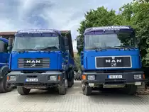 MAN F90 und F2000 in Otterfing, Lkr. Miesbach, Juli 2021